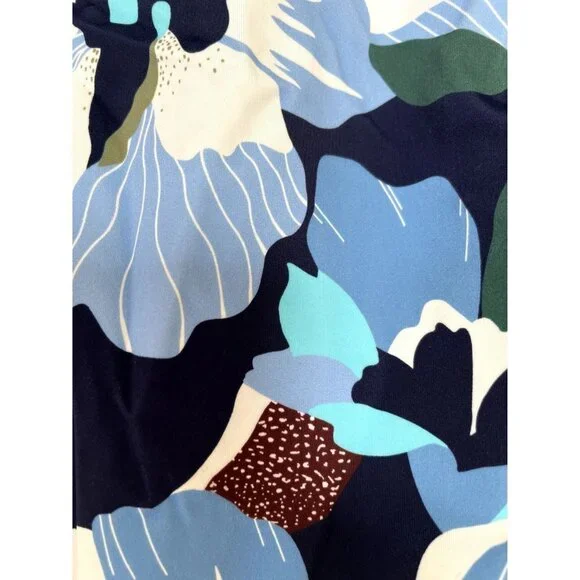 Athleta Blue Floral Tropical One Piece Swimsuit XS - Picture 7 of 14